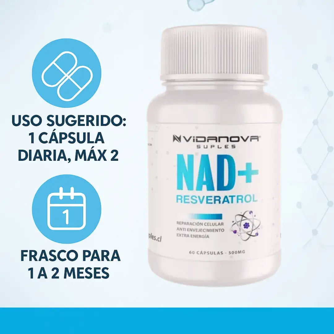 🔬✨ Vidanova Suples Nad+ Resveratrol 1000mg | Antioxidante y Antiedad Natural 💊💥