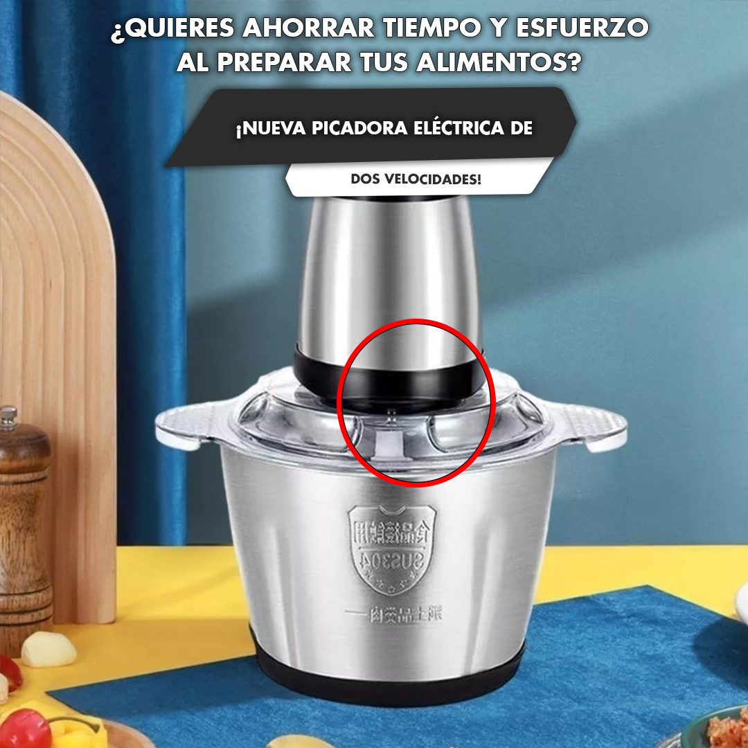 PICADORA ELÉCTRICA KitchenMax ProX2000⏱️ ¡Ahorra tiempo y esfuerzo! – ⚡ 2 Velocidades 🥩🥒