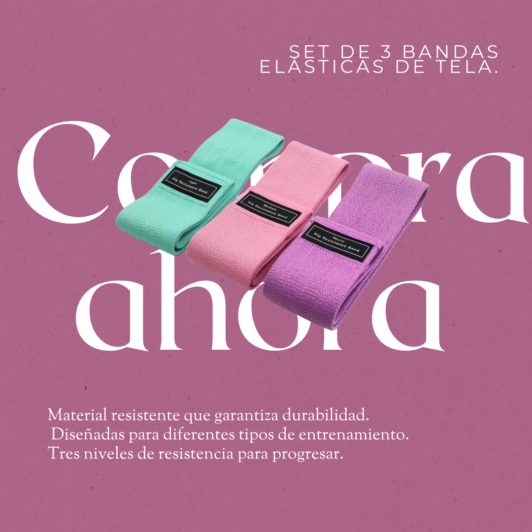 ✨ Kit Fitness 3 Bandas de Resistencia StrongFit Pro – Tonifica y Fortalece 💪