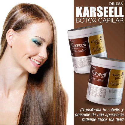 Karseell Collagen 400 gr 💖 – Hidratación Profunda y Brillo de Peluquería 💫 Devuelve la vida a tu cabello seco y dañado desde la primera aplicación.