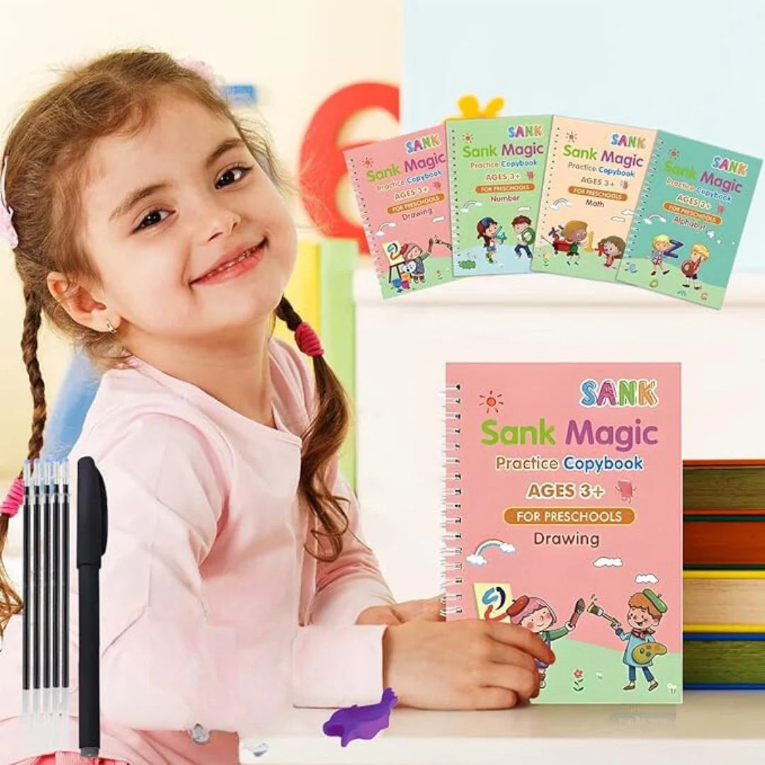 Set de 4 Libros de Caligrafía📚🖋️¡Educación divertida para niños desde los 3 años!
