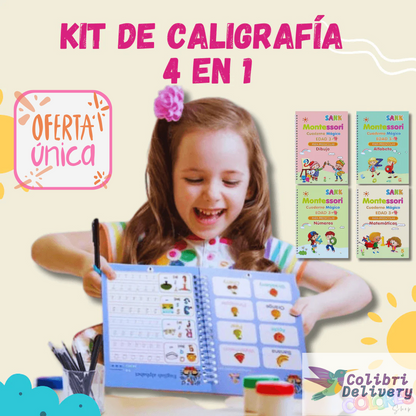 Set de 4 Libros de Caligrafía📚🖋️¡Educación divertida para niños desde los 3 años!