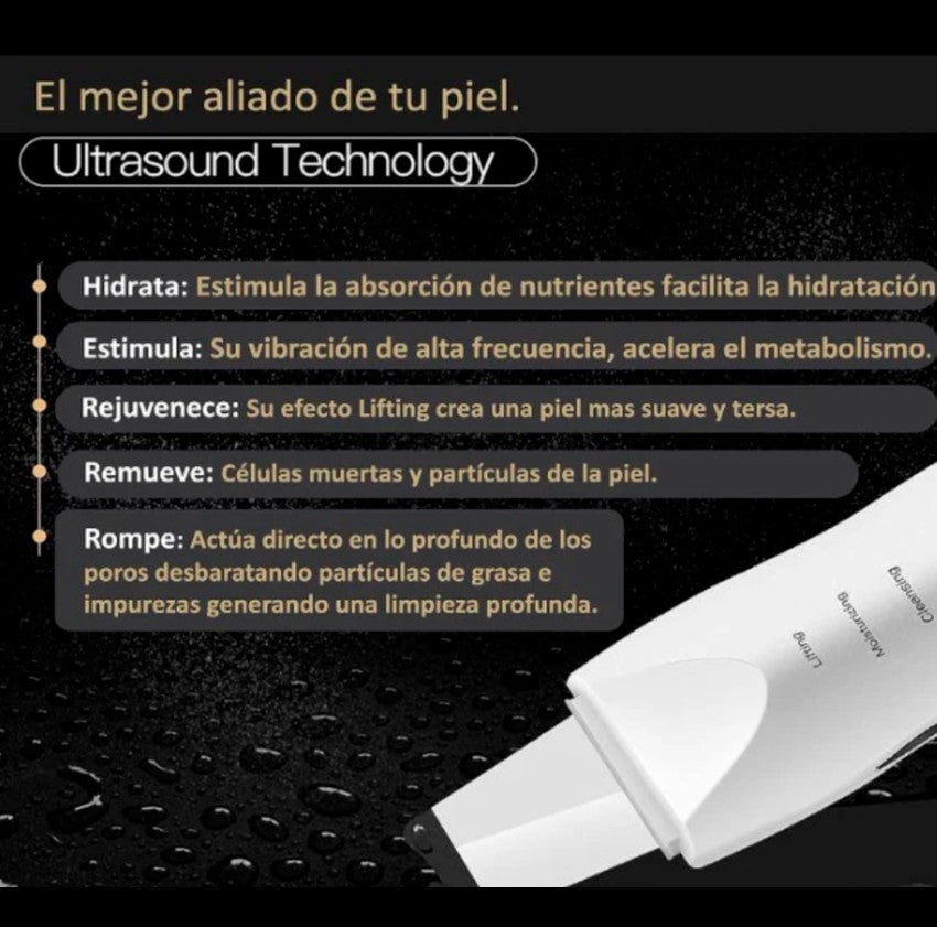 🌸DermaClean Ultra – Limpiador Facial Ultrasónico y Removedor de Impurezas🌸