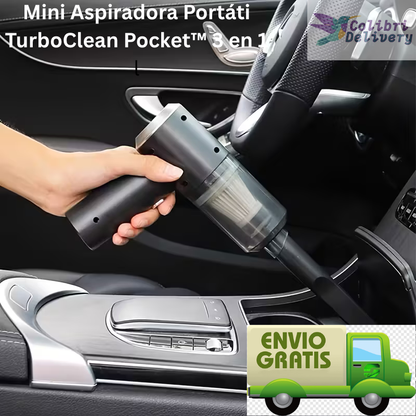🔹TurboClean Pocket™ 3 en 1 💨 🌀Mini Aspiradora Portátil para Auto y Hogar