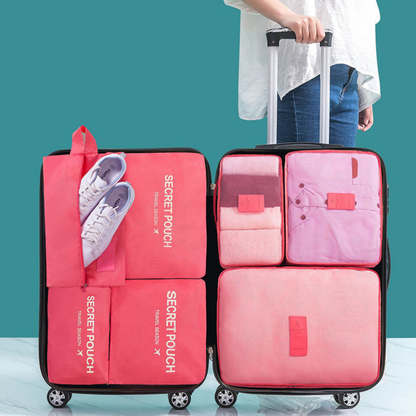 🎒 TravelSmart Juego de 6 Bolsas Organizadoras de Viaje ✈️ – Modelo Compact Pro