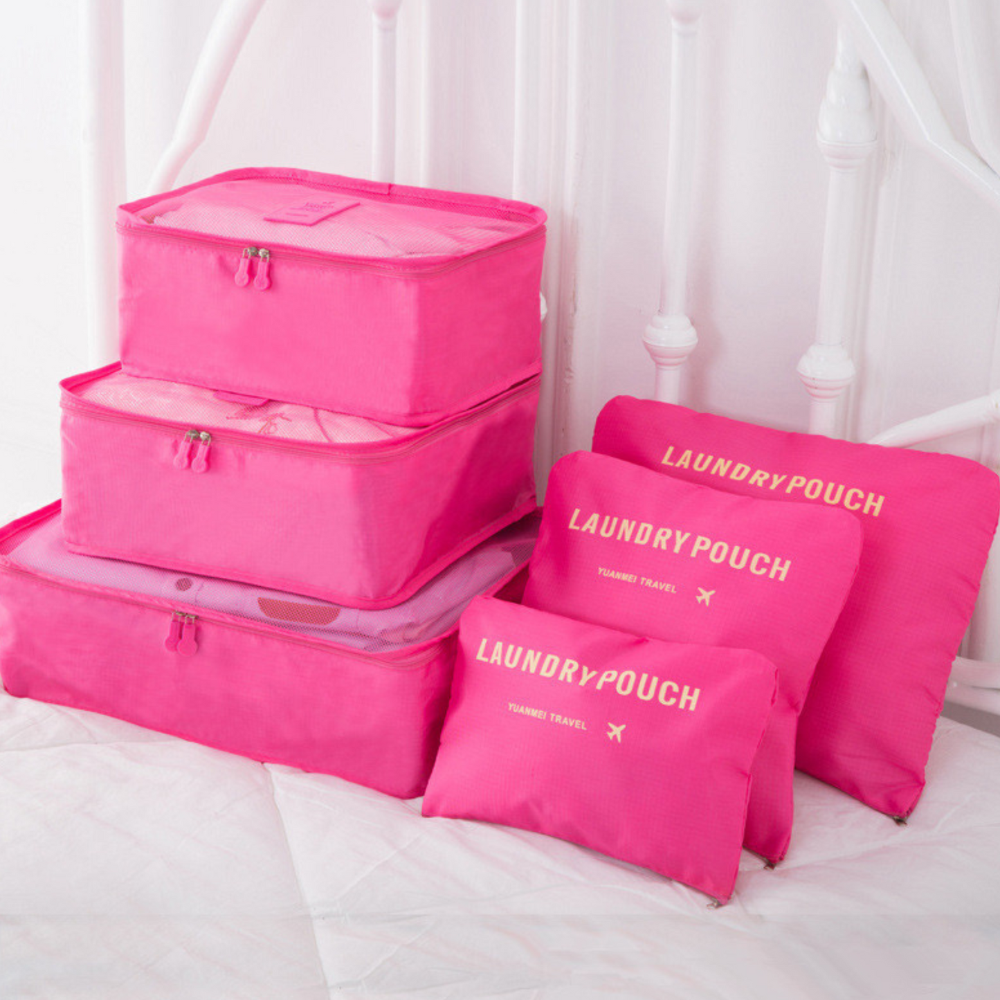 🎒 TravelSmart Juego de 6 Bolsas Organizadoras de Viaje ✈️ – Modelo Compact Pro