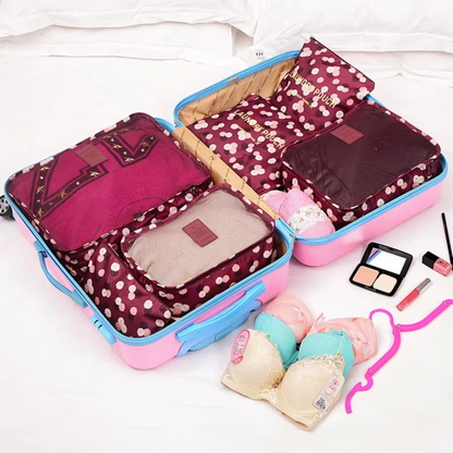 🎒 TravelSmart Juego de 6 Bolsas Organizadoras de Viaje ✈️ – Modelo Compact Pro