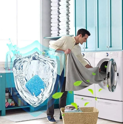 🫧12 Pastillas Efervescentes Desinfectantes CleanMachine 360 – 🧺 ¡Tu Lavadora También Necesita un Lavado!