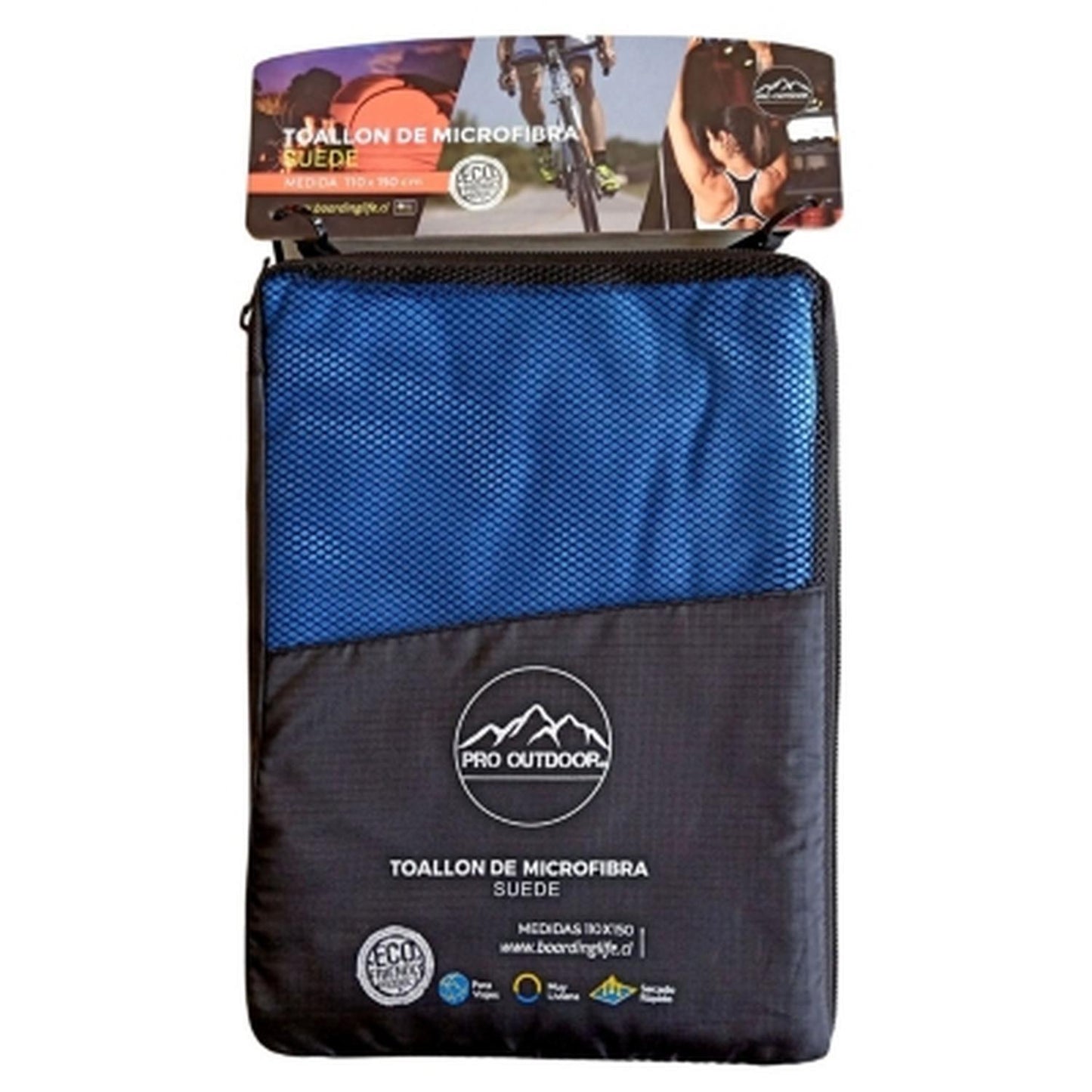 🏖️ Toalla Microfibra XL Suede Azul 💙 ¡Ligera, Suave y Súper Absorbente!