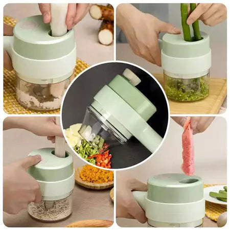 🍆🚀 Cortador de Verduras Eléctrico Portátil SmartCook SliceMaster 2000 – Tu Aliado en la Cocina
