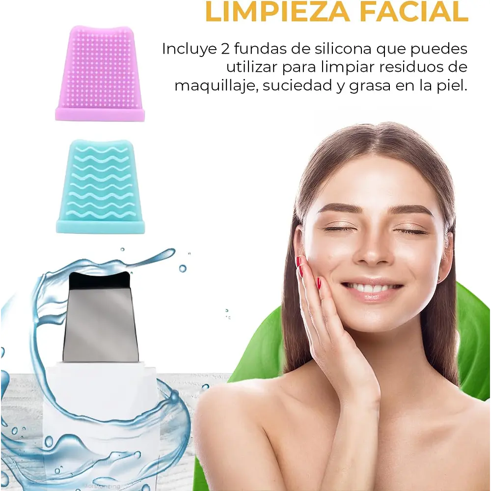 🌸DermaClean Ultra – Limpiador Facial Ultrasónico y Removedor de Impurezas🌸